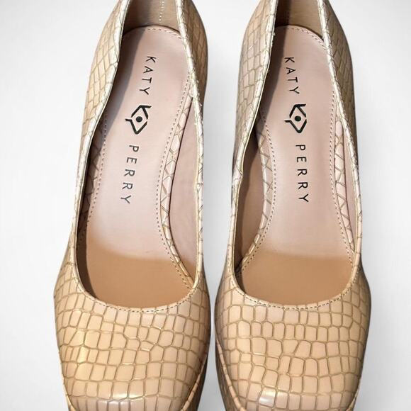 Katy Perry “The Uplift” Croc-Embossed Platform Block Heel Pumps  / Size 6 - Picture 4 of 8